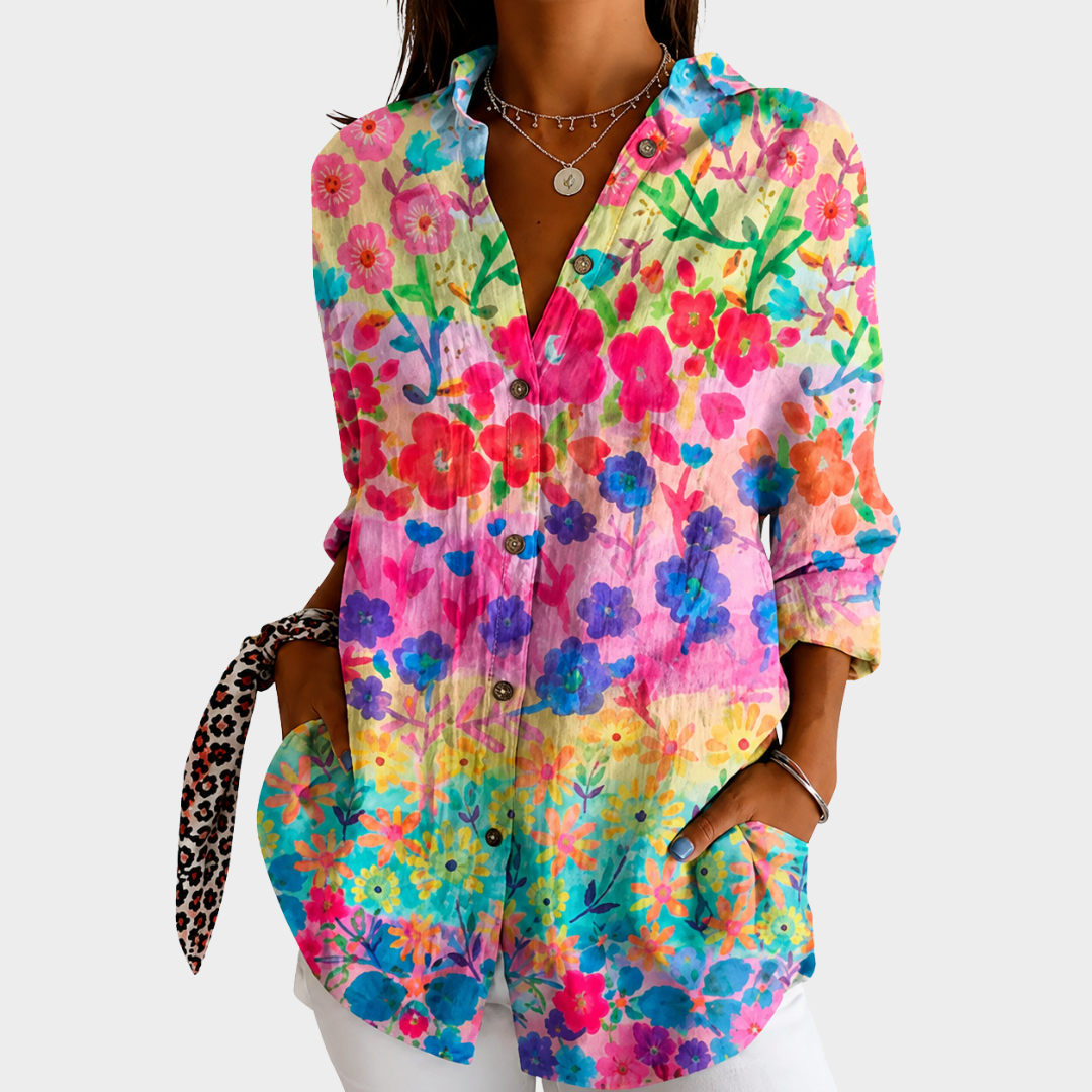 LIORA LONDON | PASTEL MEADOW FLORAL BLOUSE