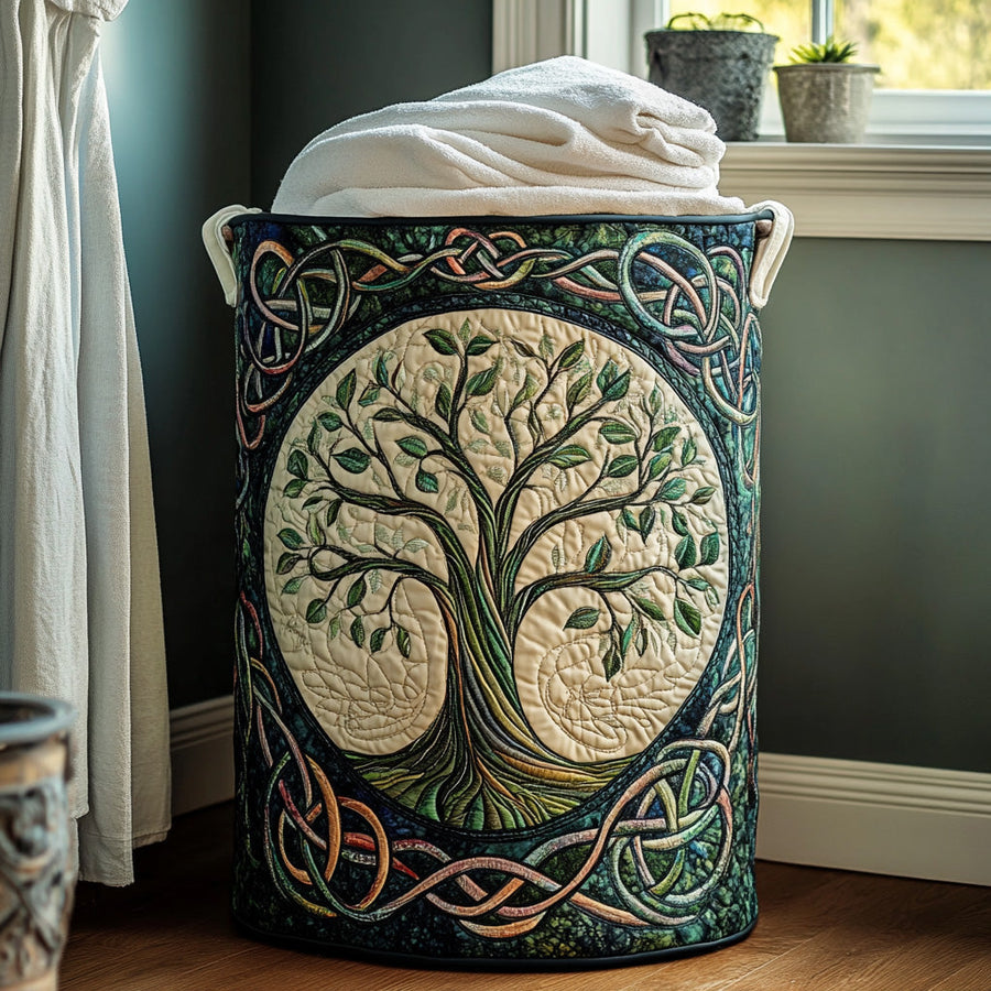 Edda | Hand-Quilted Laundry Basket