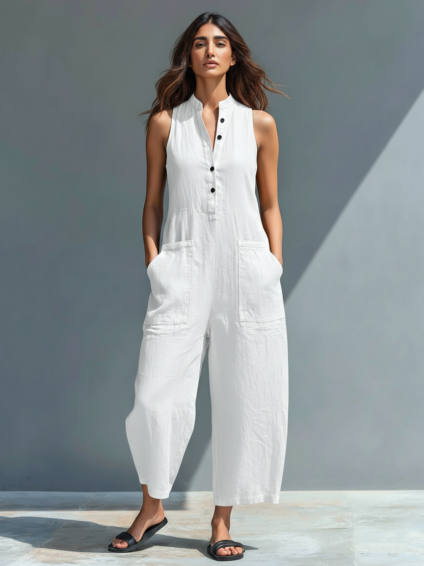Teresa | Long Fluid Jumpsuit with Pockets