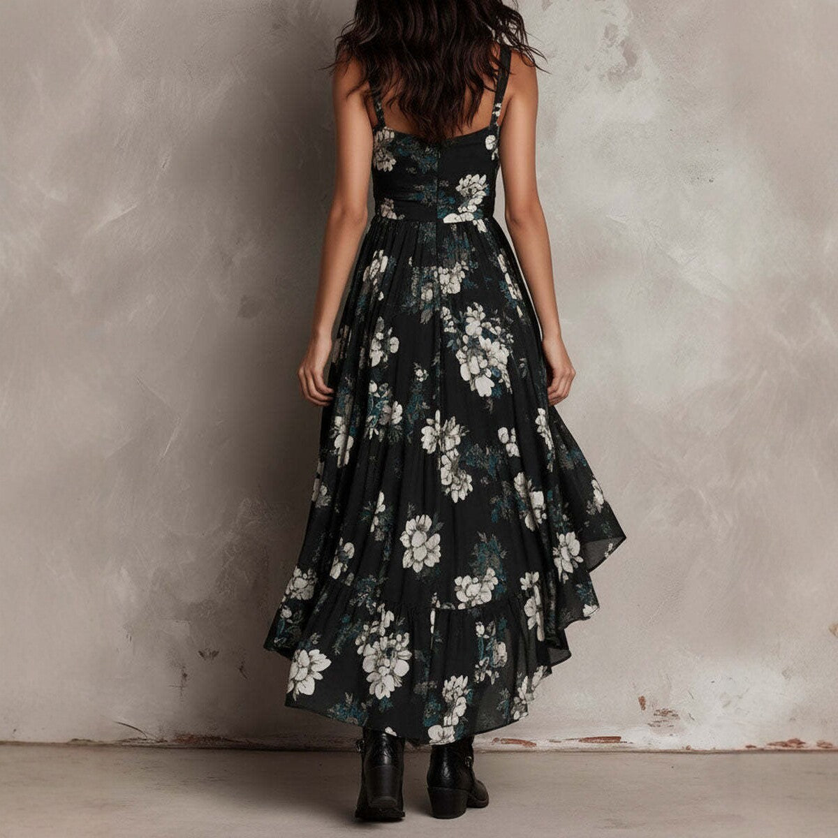 FELICITY | FLORAL HIGH-LOW MAXI DRESS