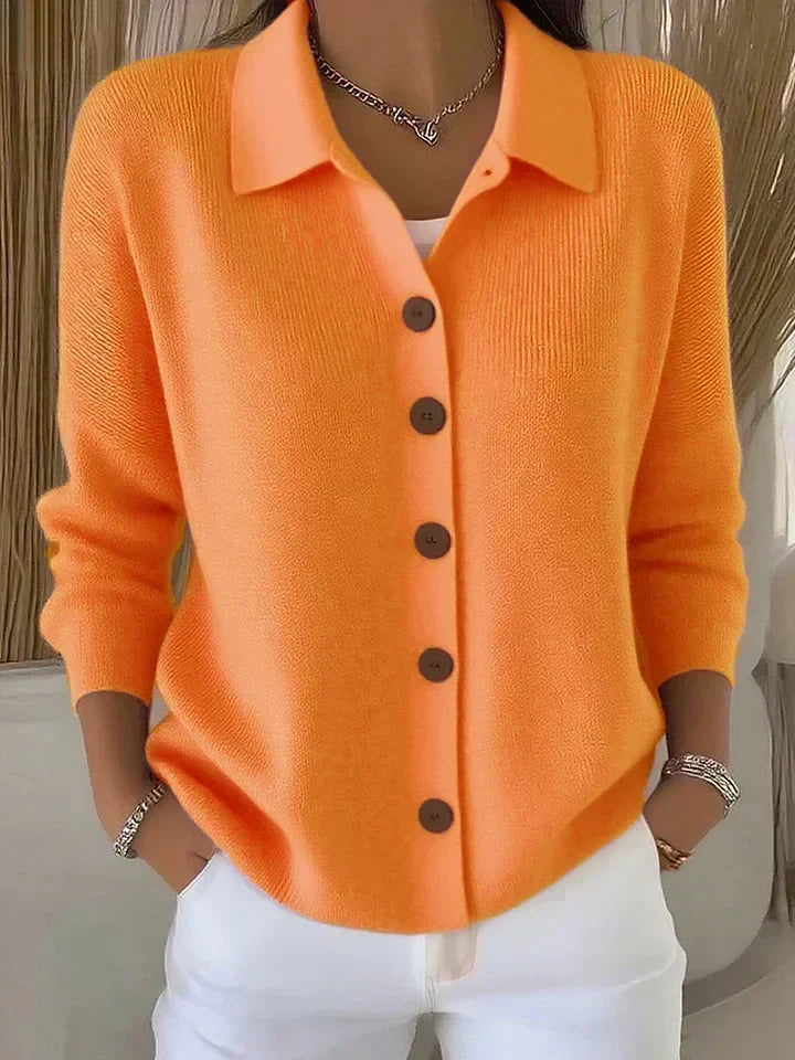 JOSEFINA | COLLARED BUTTON-UP CARDIGAN
