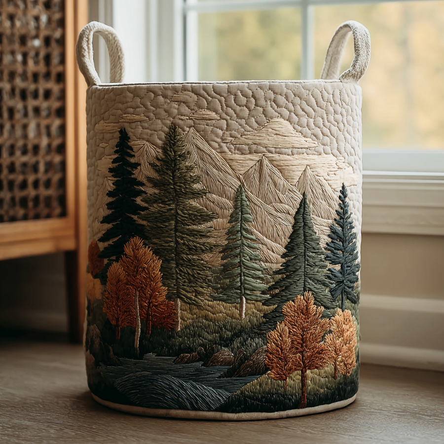 Elisa | Hand-Quilted Laundry Basket