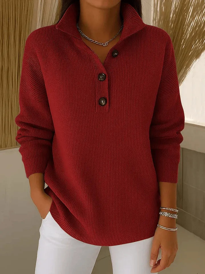 AMPARO | V-NECK POLO JUMPER