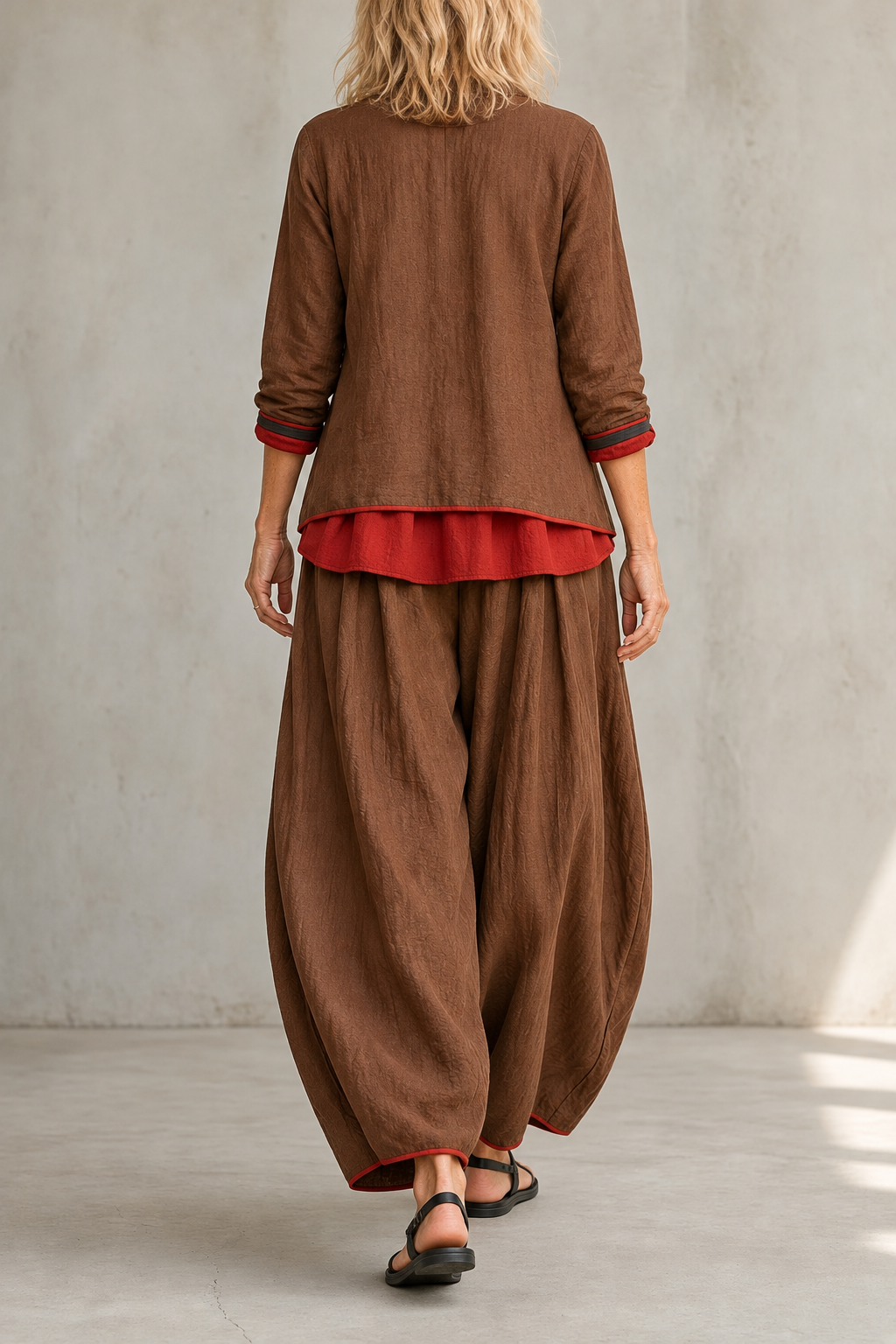 MARIETTA | LAYERED TUNIC AND BALLOON TROUSER SET