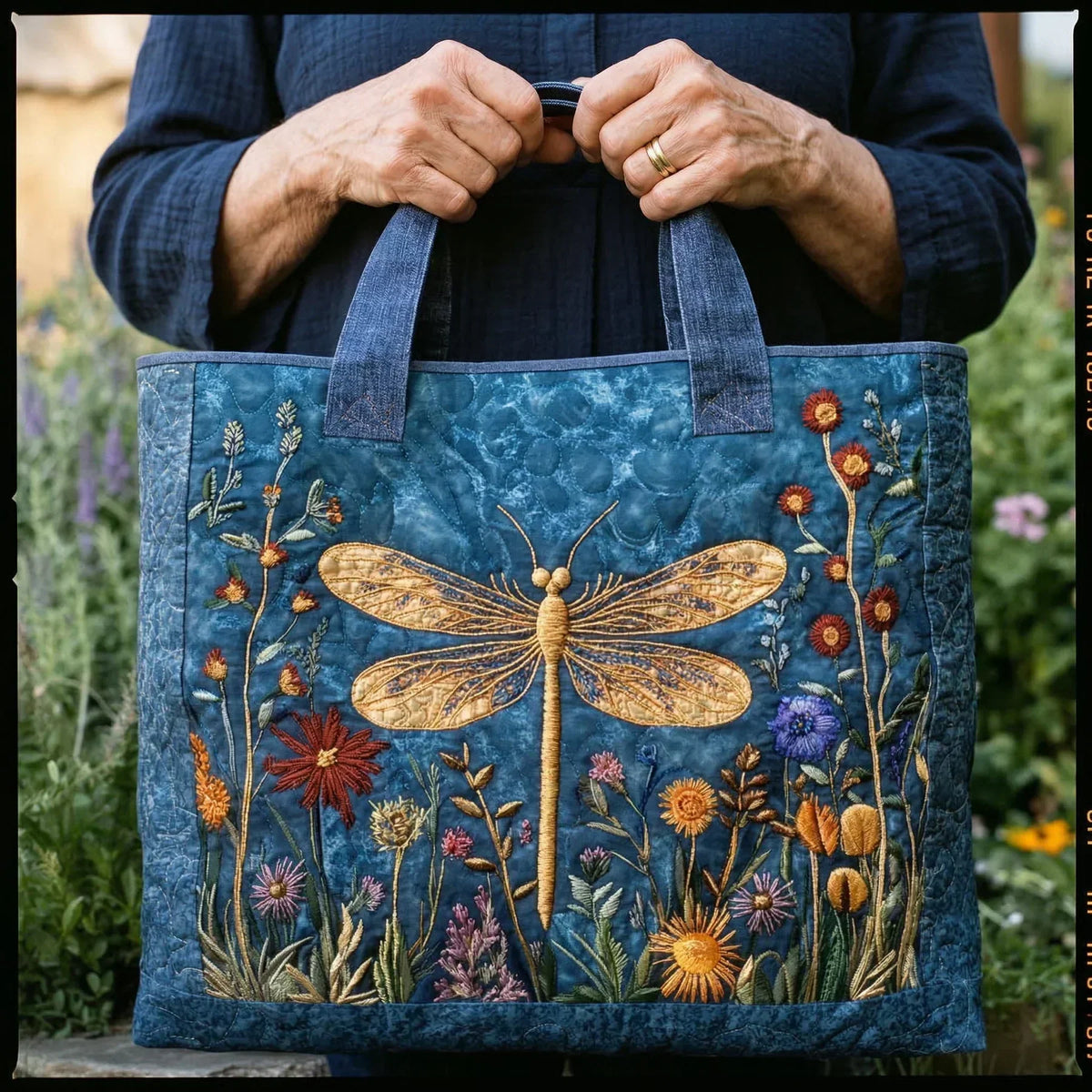 Handcrafted Bag | Golden Dragonfly