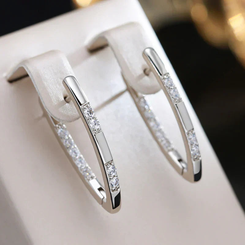 GOLD ZIRCONIA EARRINGS