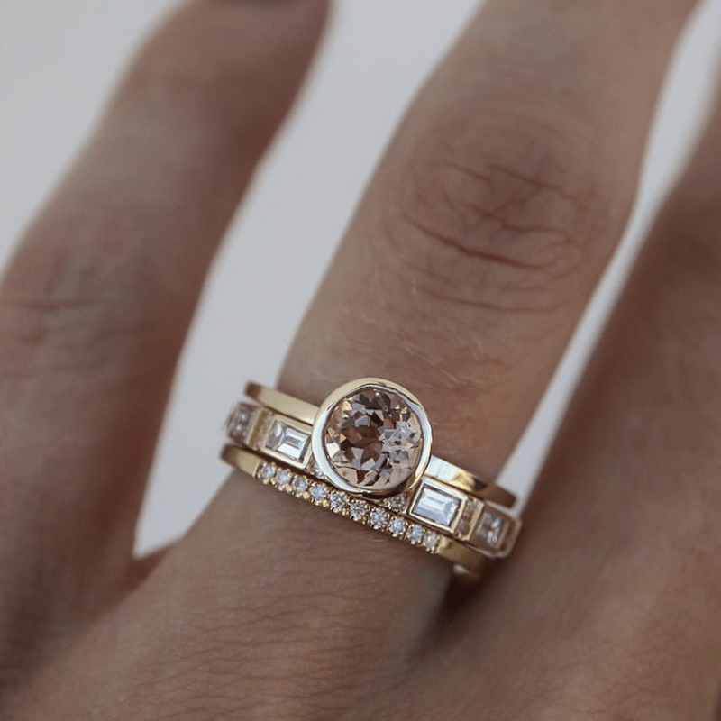 CRYSTAL GOLD RING
