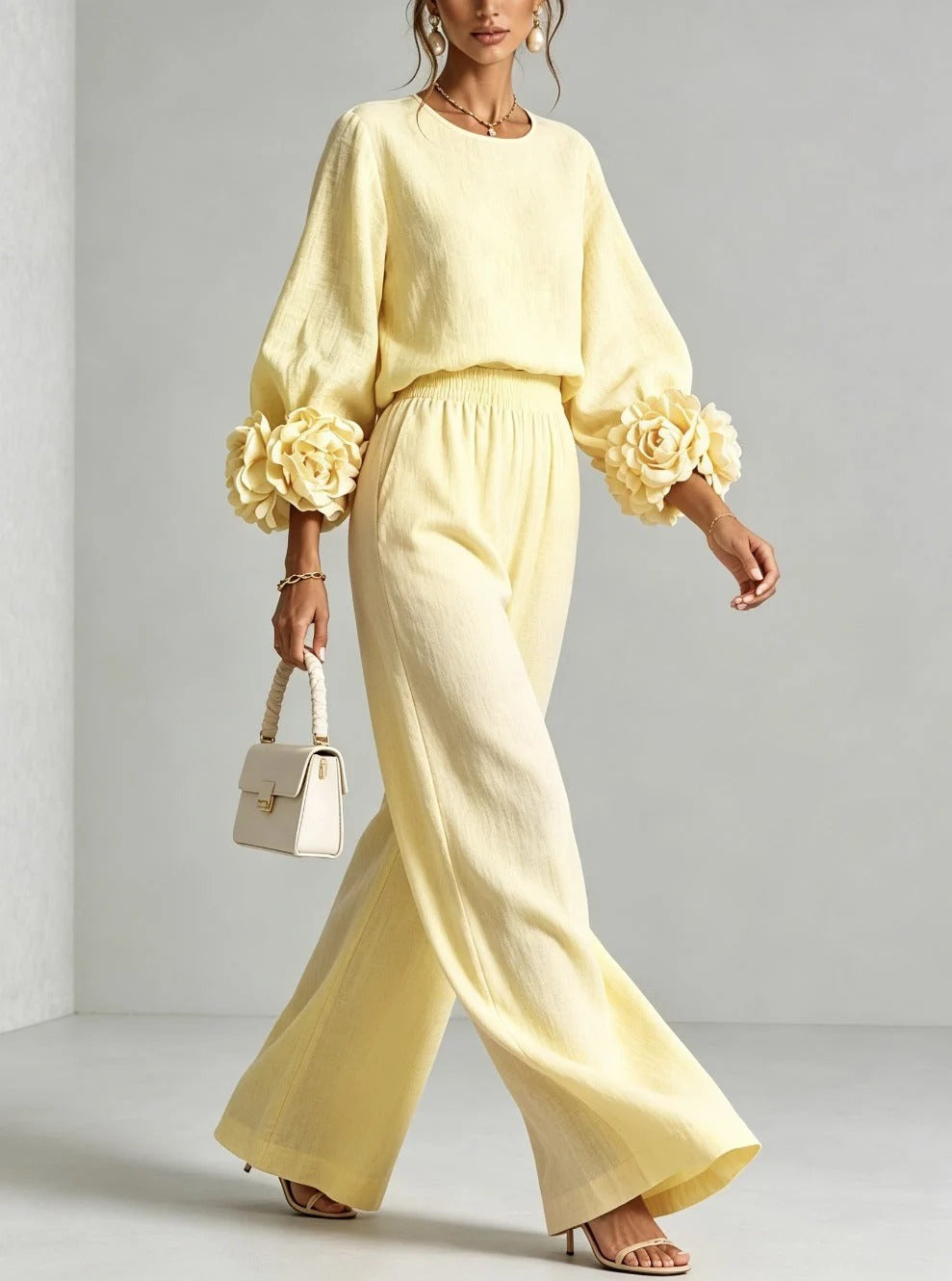 Penelope | Floral Appliqué Two-Piece Set