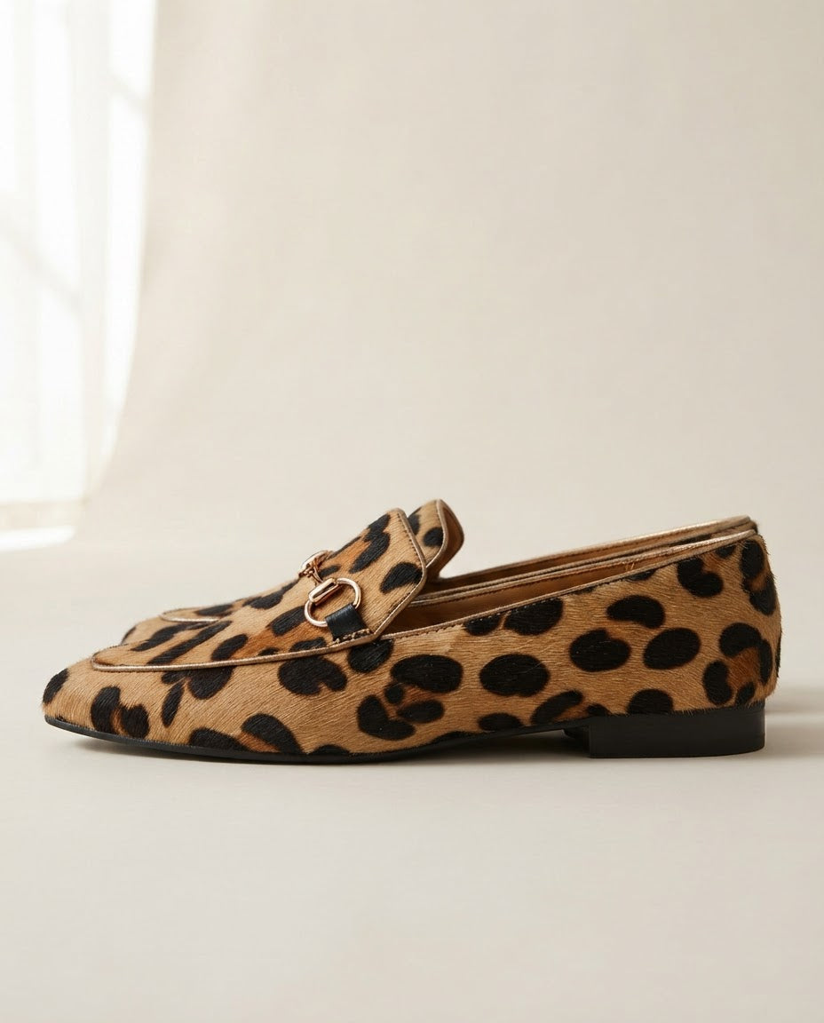 Serena | Leopard Horsebit Loafers