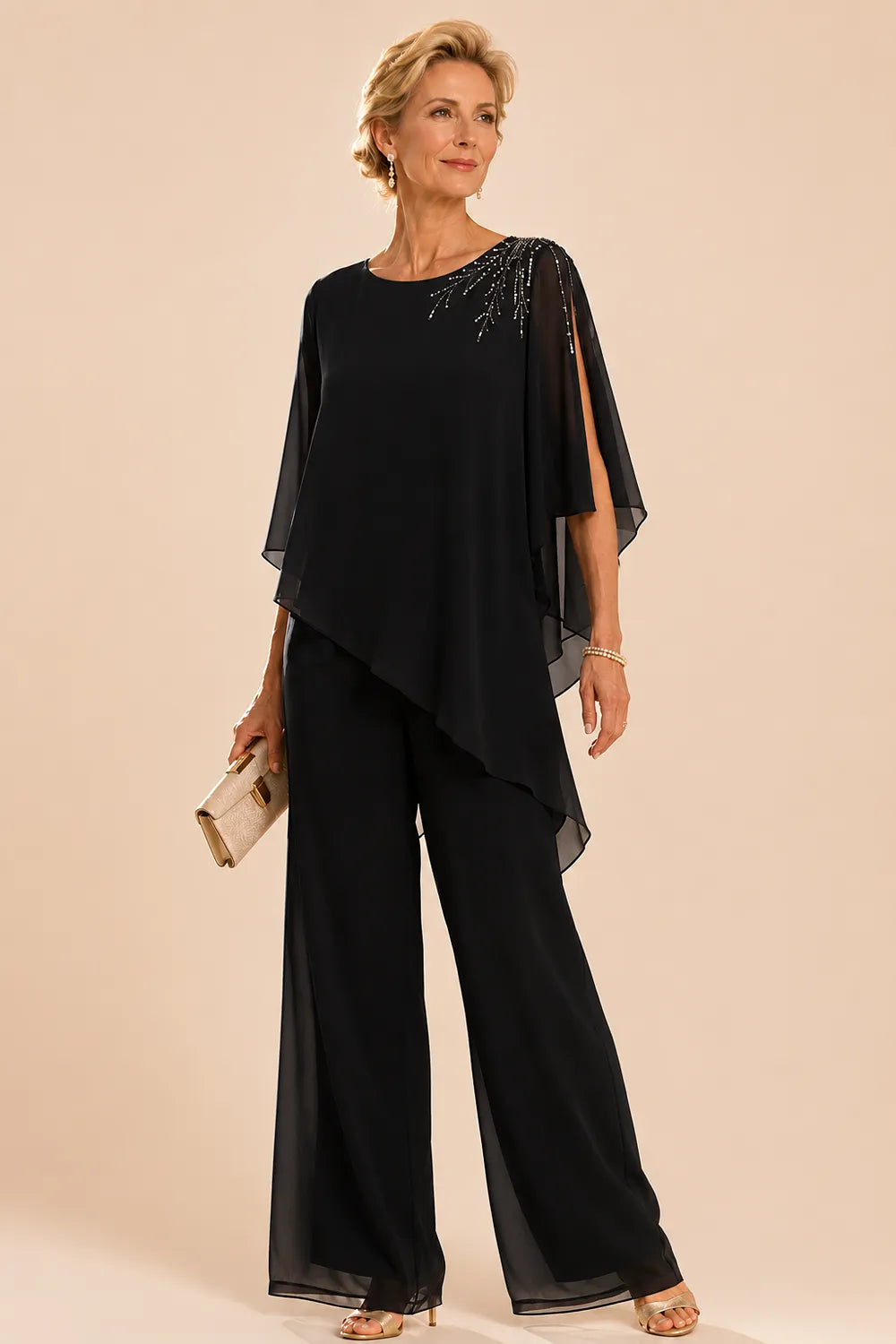 Lilian | Embellished Chiffon Trouser Set