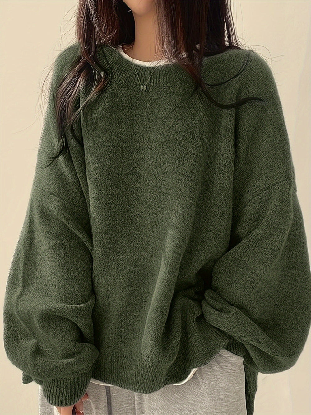 EVERLIGHT | SPLIT DETAIL CASUAL SWEATER