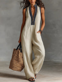 Lila Stand-Up Collar Jumpsuit