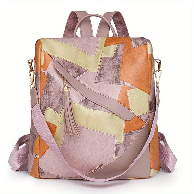 Gisella | Checked Anti-Theft Backpack