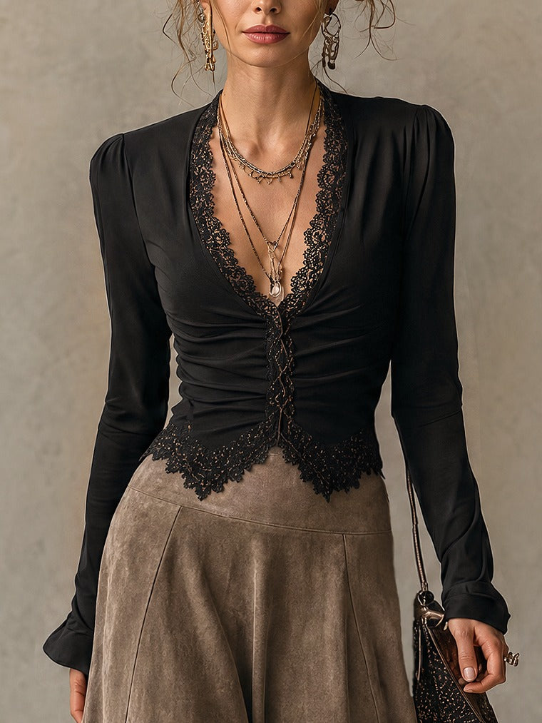 Tamsyn lace top and maxi skirt set, view 4