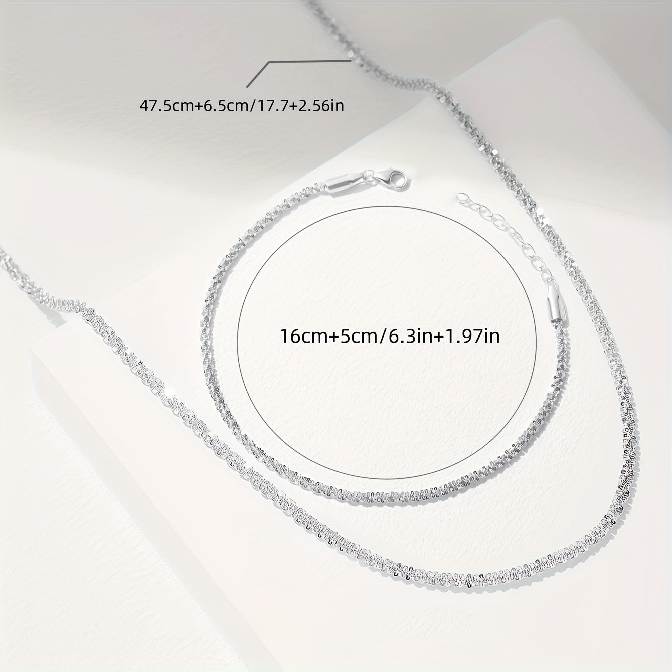 MINIMALIST SHIMMER NECKLACE & BRACELET SET