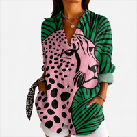 LIORA LONDON | TROPICAL LEOPARD PRINT BLOUSE