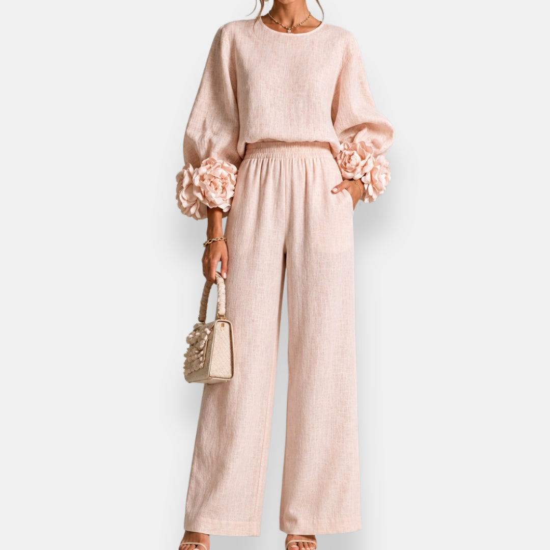 Penelope | Floral Appliqué Two-Piece Set