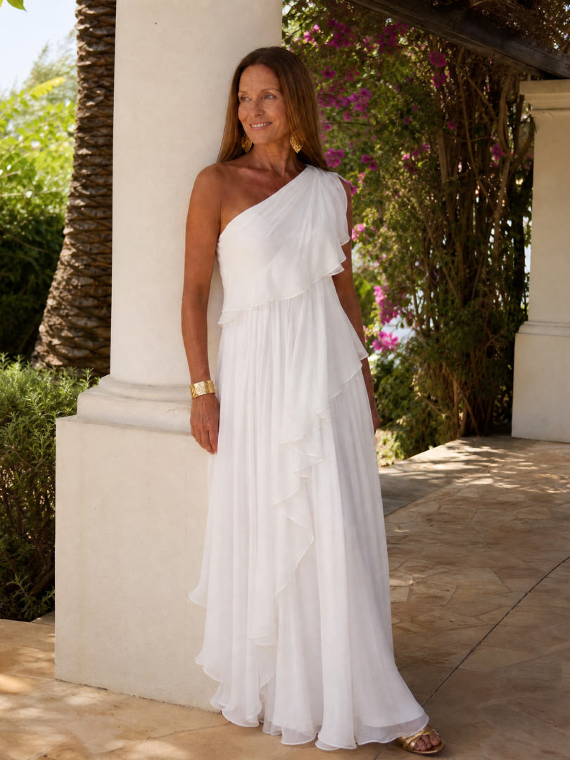 ARABELLA | CASCADING RUFFLE MAXI DRESS