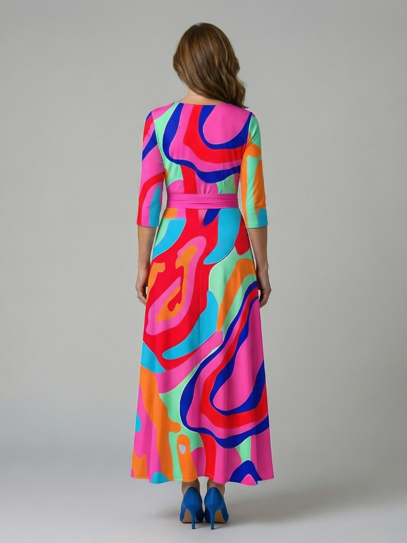 LIORA™ | Floral Wrap Maxi Dress