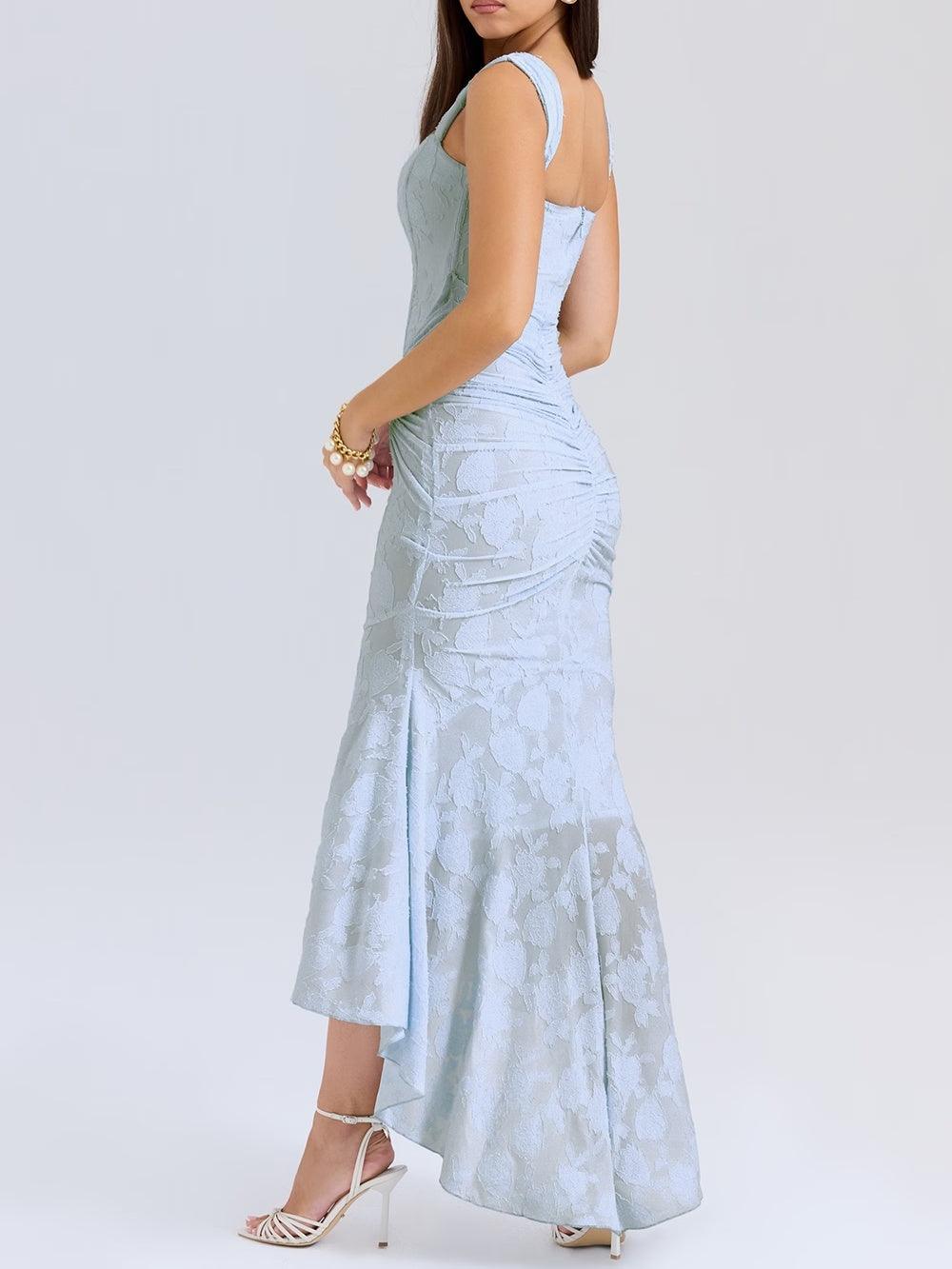 LIORA™ | Lace Fishtail Midi Dress