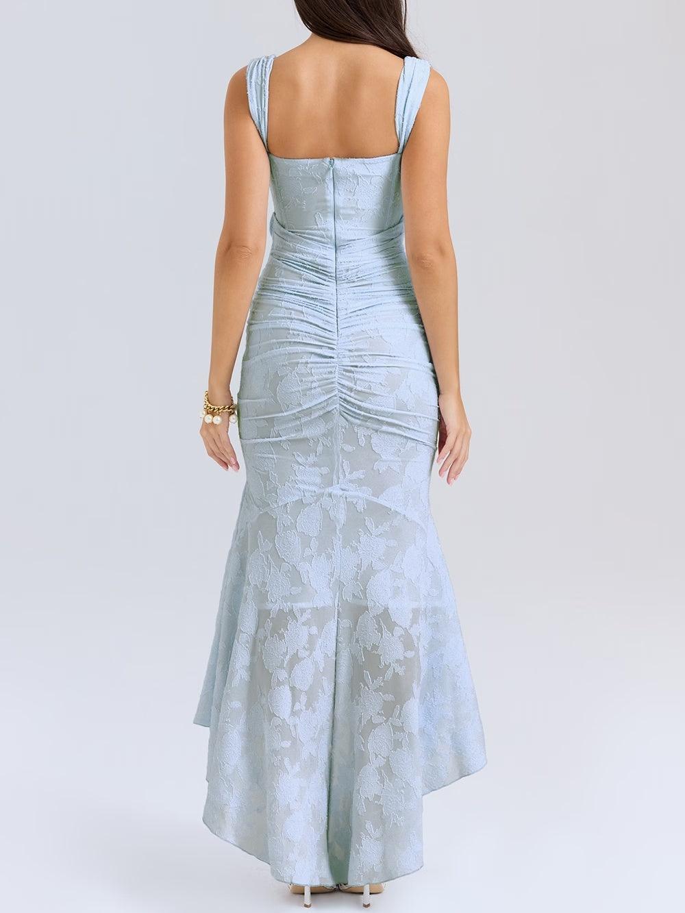 LIORA™ | Lace Fishtail Midi Dress