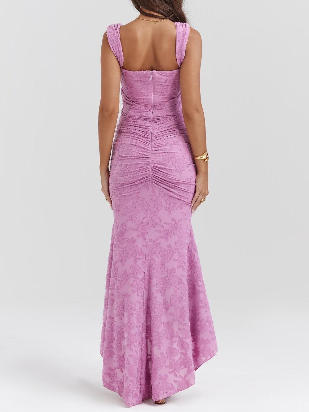LIORA™ | Lace Fishtail Midi Dress