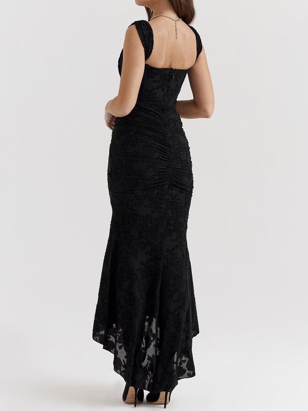 LIORA™ | Lace Fishtail Midi Dress