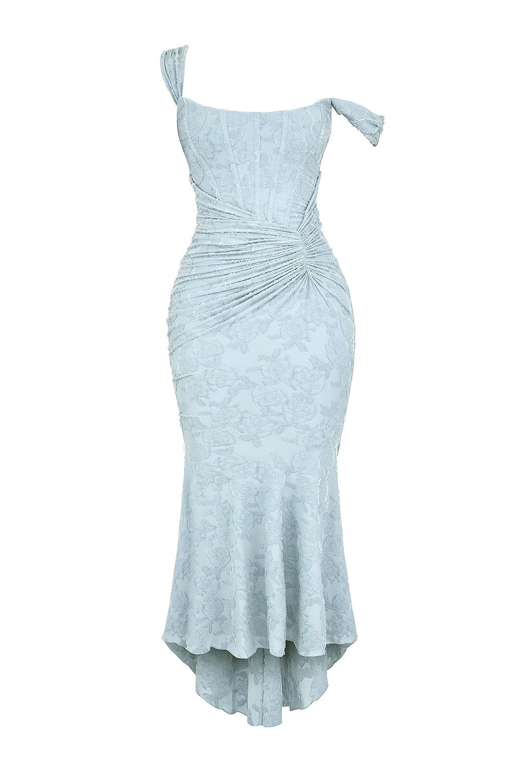 LIORA™ | Lace Fishtail Midi Dress