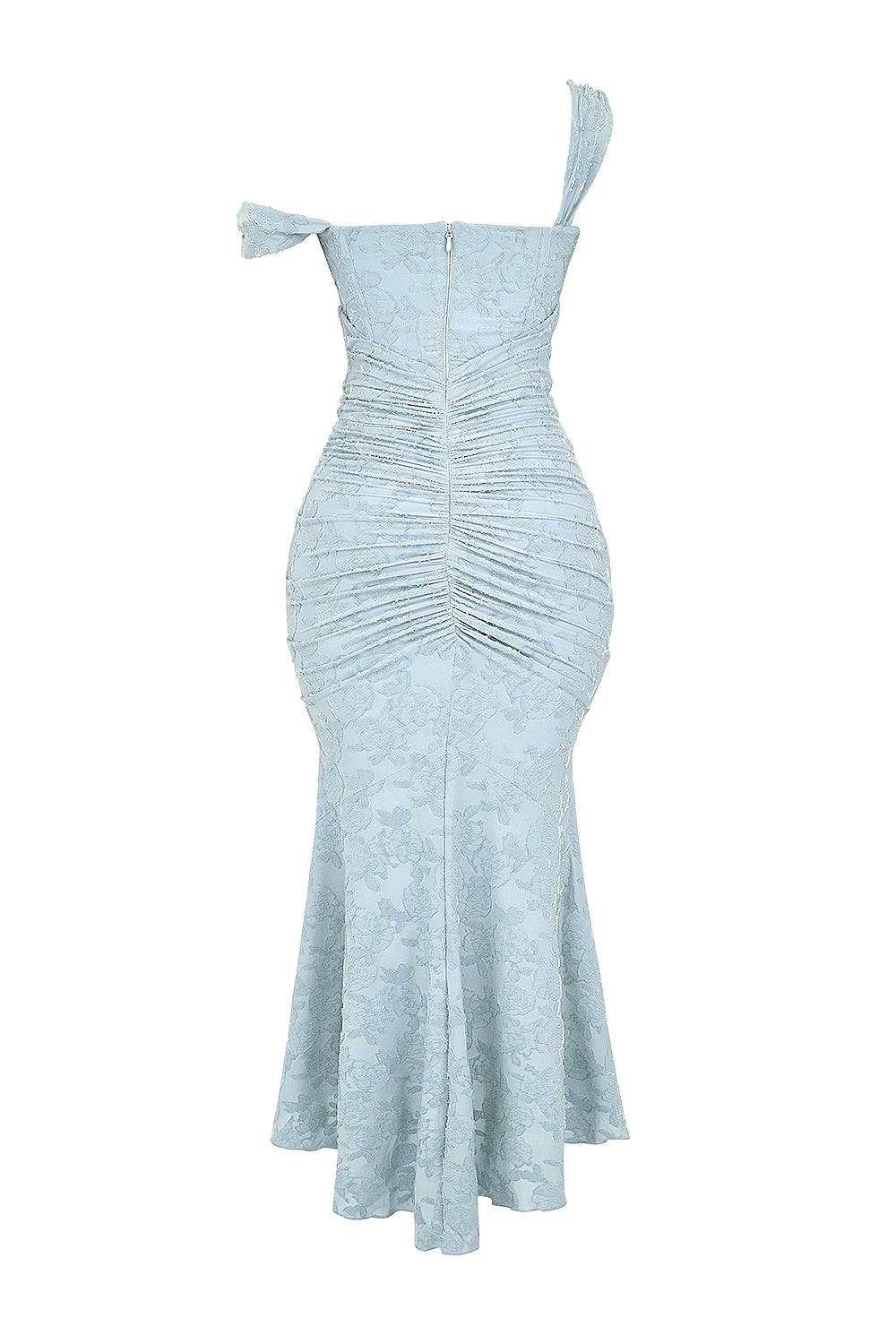 LIORA™ | Lace Fishtail Midi Dress