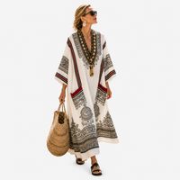 LONG KAFTAN | GREY PATTERN