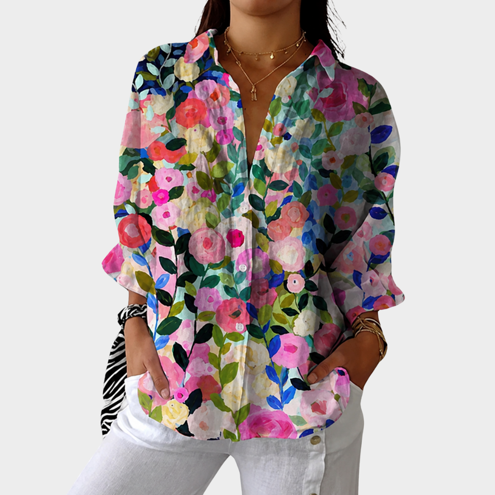 LIORA LONDON | COLOURFUL PRINT LIGHTWEIGHT BLOUSE