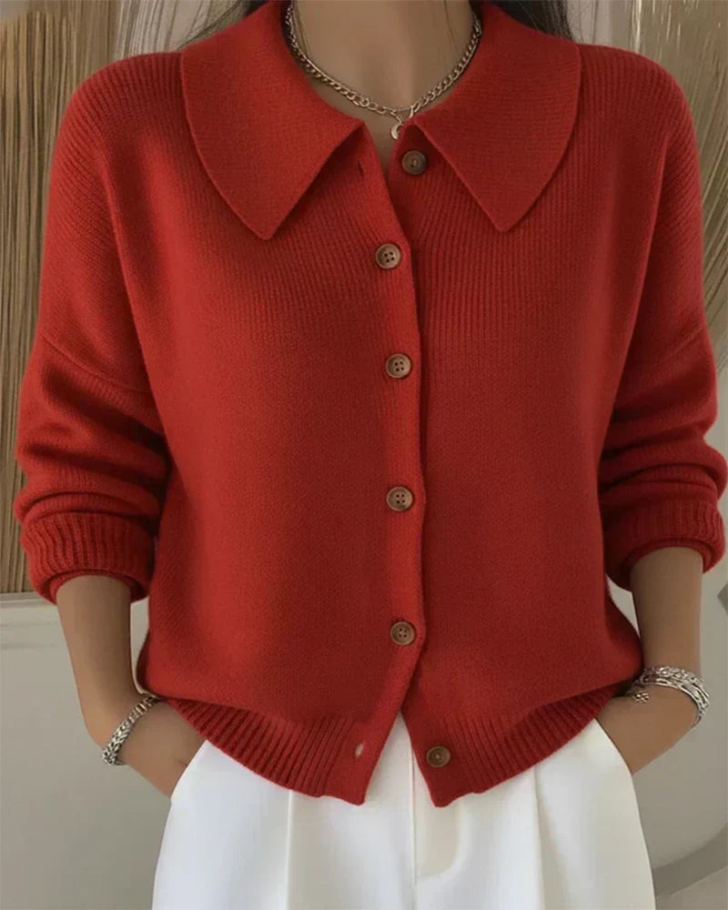 VEGA | COLLARED BUTTON-UP CARDIGAN