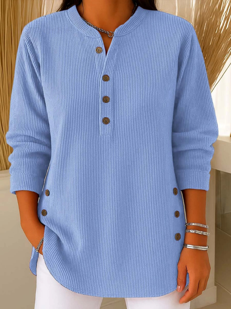 NIEVES | BUTTONED HENLEY TUNIC