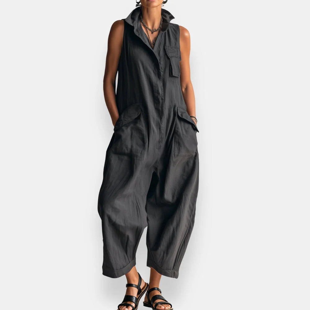 RYKER | SLEEVELESS CARGO JUMPSUIT