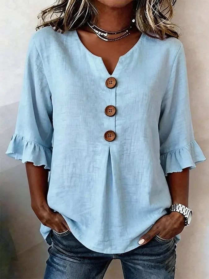 Jessara - Ruffle-Sleeve Blouse