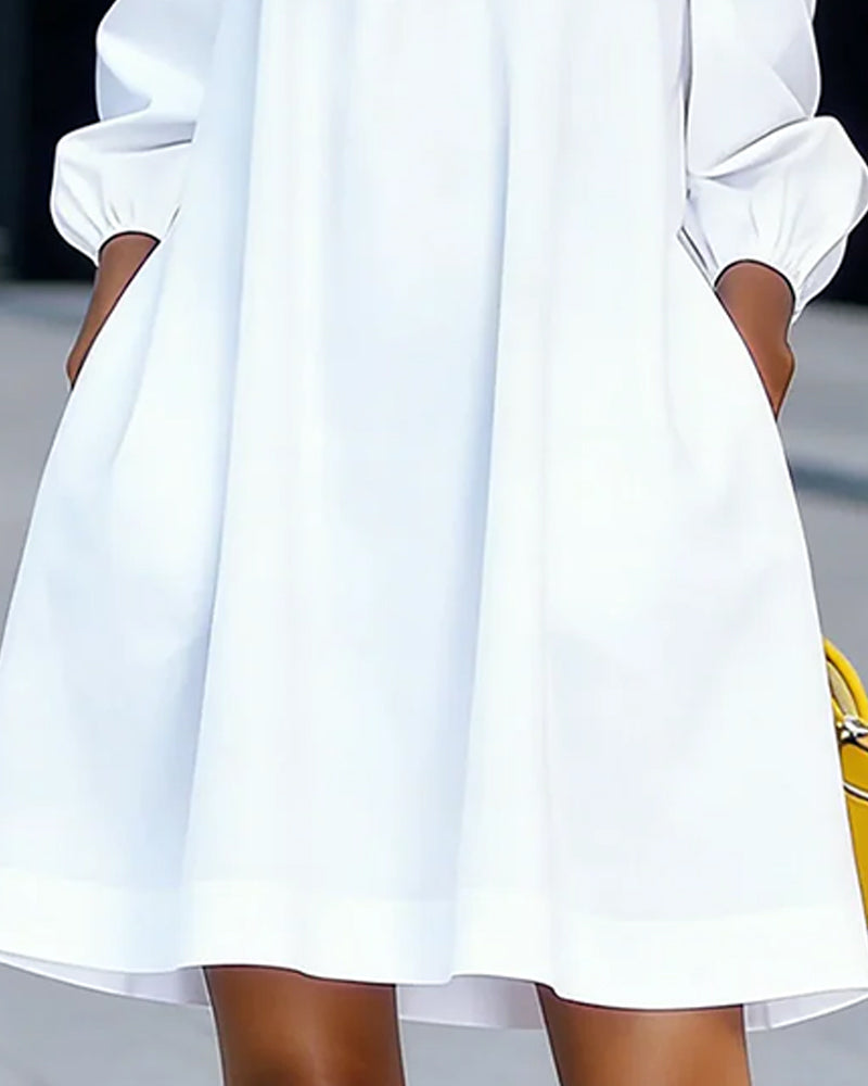 ROWENA | OFF-SHOULDER A-LINE DRESS
