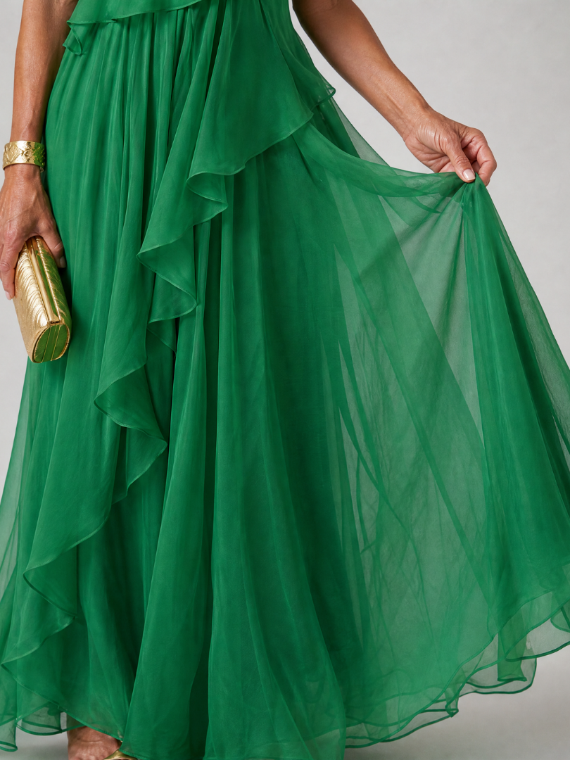 ARABELLA | CASCADING RUFFLE MAXI DRESS
