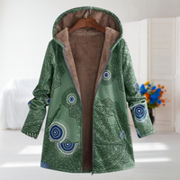 Alma | Green Mandala Hooded Coat