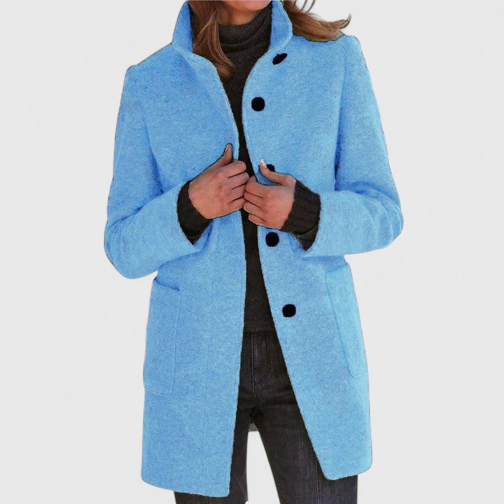 Leonora | Classic Stand-Collar Button Coat