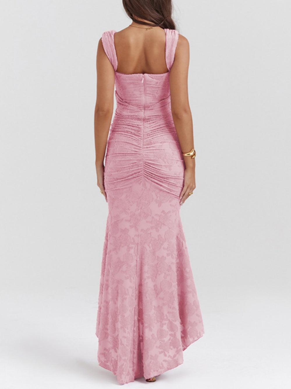 LIORA™ | Lace Fishtail Midi Dress