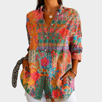 LIORA LONDON | WILDFLOWER PATCHWORK BUTTON BLOUSE