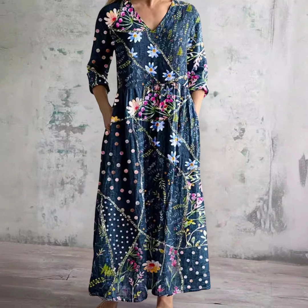 Vintage Floral Maxi Dress Collection.