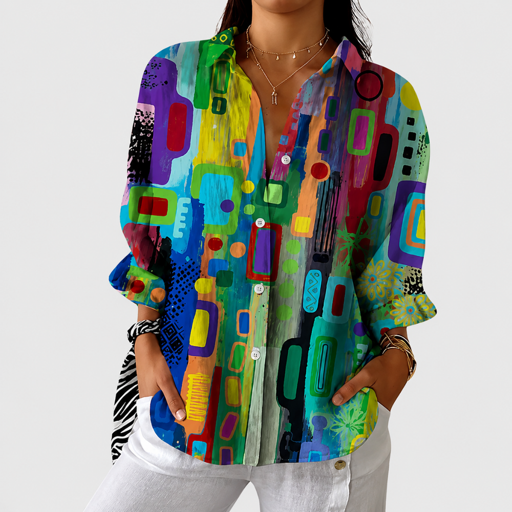 LIORA LONDON | PRINTED RELAXED FIT BLOUSE