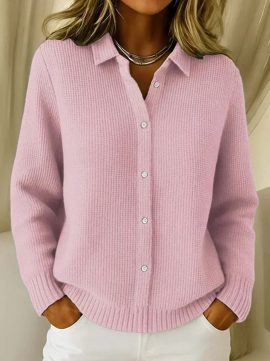 CARMELA | TEXTURED BUTTON-UP CARDIGAN