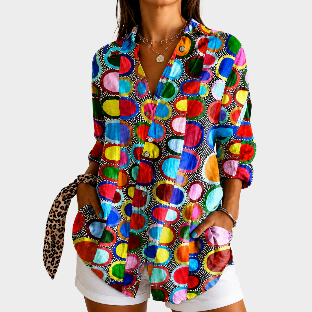 LIORA LONDON | COLOURFUL CIRCLES BLOUSE