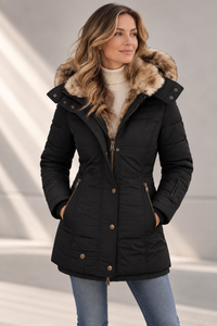 Marguerite | Warm Winter Coat with Fur-Effect Lining