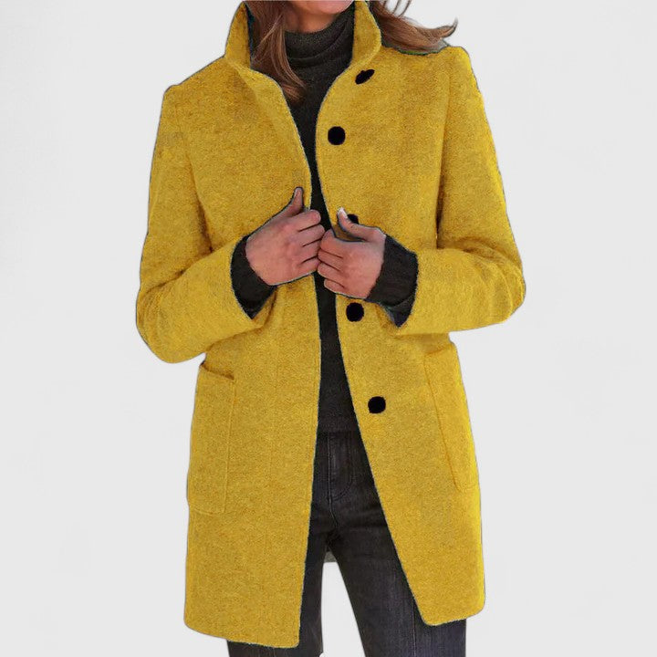 Leonora | Classic Stand-Collar Button Coat
