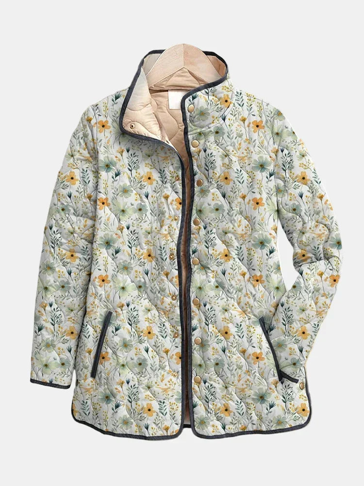 NOLA | DELIGHTFUL FLORAL-PRINTED QUILTED JACKET