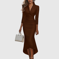 EVELISSE | V-NECK EVENING DRESS