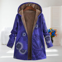 Nell | Violet Mandala Hooded Coat